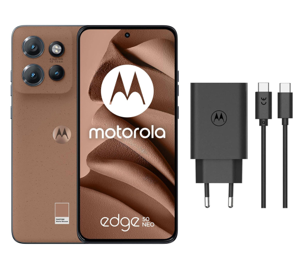 Motorola edge 50 neo 5G 12/512GB Mocha Mousse + Ładowarka 68W - 1469767 - zdjęcie